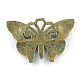 Papillon pendentifs en alliage de zinc PALLOY-Q309-04-FF-2