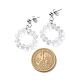 Boucles d'oreilles pendantes en perles de verre mariées et bracelet multi-rangs SJEW-JS01257-8