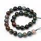 Faceted Round Natural Indian Agate Bead Strands G-L377-25-12mm-2