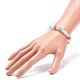 Imitation Jade Acrylic Round Beaded Stretch Bracelet for Kids BJEW-JB08721-02-3