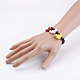 Natural Lava Beads Kids Stretch Bracelets BJEW-JB03474-4