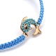Bracelets réglables de perles tressées avec cordon en nylon BJEW-JB05394-01-2