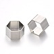 Brass Large Hole Hexagon Beads KK-N0085-01-2