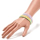 Braccialetti elastici con perline rotondi acrilici con colori della caramella 7pcs 7 colori impostati per le donne BJEW-JB08061-3