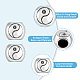 Dicosmetic 100 Uds. Cuentas espaciadoras sueltas yin yang cuentas de tai chi taoísmo cuentas de aleación de yin yang cuentas inspiradoras de estilo tibetano cuentas con orificio grande Cuentas de plata antiguas de 5 mm para hacer joyas diy FIND-DC0002-68-4