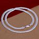 Popular Silver Color Plated Brass Curb Chain Necklaces For Men NJEW-BB12684-1-1