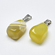Natural Banded Agate/Striped Agate Pendants X-G-T122-20E-2