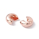 Brass Crimp Beads Covers KK-P219-05B-RG-2