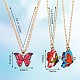 6Pcs Butterfly Pendant Necklaces for Women JN1066A-2