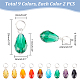 PandaHall Elite 144Pcs 8 Sets Birthstone Glass Pendants FIND-PH0009-37-2