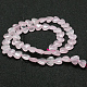 Natural Gemstone Rose Quartz Heart Bead Strands G-O021-B-14-3