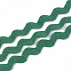 ポリプロピレン繊維リボン  波形  シーグリーン  7~8ミリメートル  15ヤード/バンドル  6のバンドル/袋 SRIB-S050-B01-3