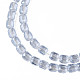 Electroplate Transparent Glass Beads Strands EGLA-N002-32-F01-3