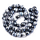 Galvanisieren natürliche Achat Perlen Stränge G-T131-54B-2