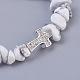 Synthetic Howlite Beads Stretch Bracelets BJEW-JB03926-05-2