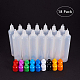 Benecreat 18pack 60ml Plastik quetschbare Flüssigkeitsflasche transparente Haustier Tropfflasche mit 9 Farben kindersicheren Kappen CON-BC0005-29-6