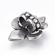 304 charms per diapositive in acciaio inossidabile / perle scorrevoli STAS-I091-28AS-2