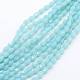 Opaque Solid Color Crystal Glass Faceted Teardrop Beads Strands GLAA-F022-A04-2