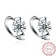 Exquisite 925 Sterling Silver Cubic Zirconia Stud Earrings EJEW-BB20078-1
