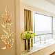 3dフラワーアクリルミラーウォールステッカー  家の居間の装飾のため  オレンジ  150x300x1mm DIY-WH0305-18B-7