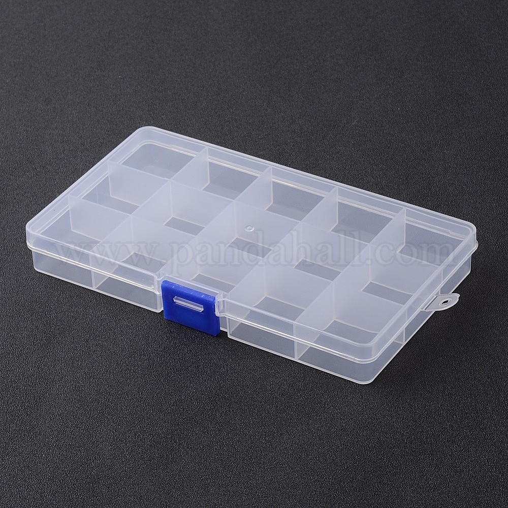 Wholesale Stationary 15 Compartments Rectangle Plastic Bead Storage ...