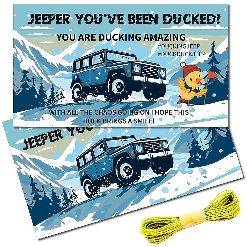 Wholesale CREATCABIN 50Pcs You've Been Ducked Cards Duck Tags Card Snow