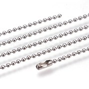 Ожерелья из шариковой цепи из нержавеющей стали 304 NJEW-F249-03P