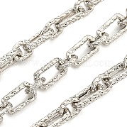 Alloy Textured Oval Link Chains LCHA-K001-05P