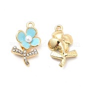 Rhinestone сплава эмали подвески ENAM-K020-02D
