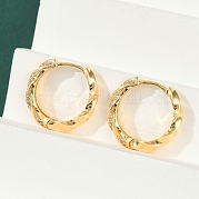 Серьги-кольца из латуни с прозрачным кубическим цирконием EJEW-Q016-19G