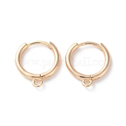 Фурнитура для сережек Huggie Hoop из латуни KK-S405-02G