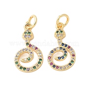 Латунные микро проложить кубического циркония подвески KK-U056-49G