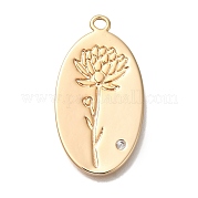 Латунные микро проложить кубического циркония подвески KK-U038-05G-03