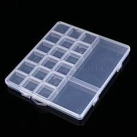 BENECREAT 27 Pack 3-Size Square Mini Clear Plastic Bead Storage Containers  Box Case with lid for Items,Pills,Herbs,Tiny Bead,Jewerlry Findings, and