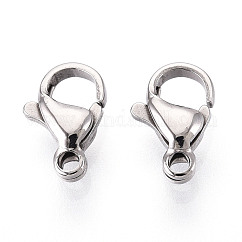 Chiusure a moschettone in acciaio inox 304, colore acciaio inossidabile, 10x6.3x3.2mm, Foro: 1.4 mm