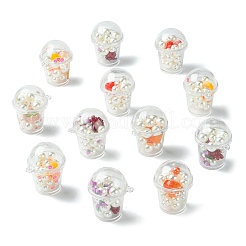 12 Stück undurchsichtige Acrylanhänger mit Milchteetassen-Motiv.&nbsp;OACR-CJ0002-30