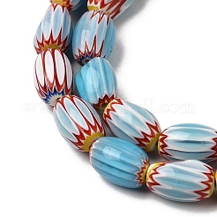 Colliers de perles ovales en verre millefiori faites à la main&nbsp;LK-Z001-02A-04