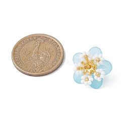 7 pendentif en forme de fleur en perles de verre&nbsp;PALLOY-MZ01128
