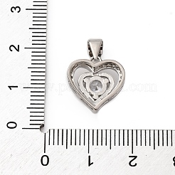 Pendentifs avec zircon cubiques à micro-pavés en laiton&nbsp;KK-P308-08P
