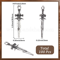 100pcs Legierungsanhänger im tibetischen Stil&nbsp;TIBEP-SC0003-53AS
