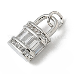 Porte micro ouvrent pendentifs zircone cubique en laiton de placage&nbsp;KK-K392-47P