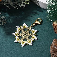 Décorations de Noël à pendentifs en verre et alliage&nbsp;HJEW-MZ00312-01
