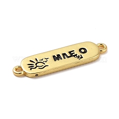 Charms de conector rectangular de latón chapado en estante con tema de playa&nbsp;KK-P261-08E-G10