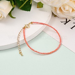 Braccialetti con perline di vetro placcate sfaccettate&nbsp;BJEW-JB05693-01