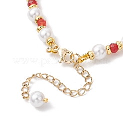 3 bracelet en perles de coquillage et jade malaisien naturel teinté pour femmes&nbsp;BJEW-JB12031