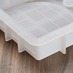 Moules en silicone pour bougies carrées à motif de rempart&nbsp;LS-DIY-G113-09B