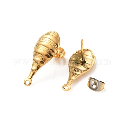 Componenti per orecchini a bottone in acciaio inossidabile 304&nbsp;STAS-K254-02G