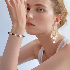 2 brin 2 styles de perles en verre transparent électrolytique&nbsp;EGLA-TA0013-68