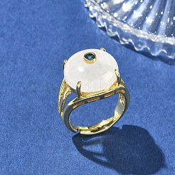 Manschettenringe aus Messing mit Mikropavé-Fassung und Zirkonia (Farbe zufällig)&nbsp;RJEW-D347-02G-10