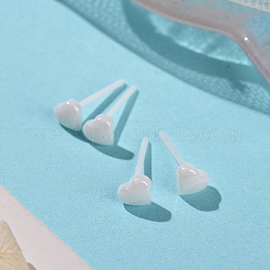 Boucles d'oreilles coeur en céramique de zircone biocéramique hypoallergénique&nbsp;EJEW-Z023-08E